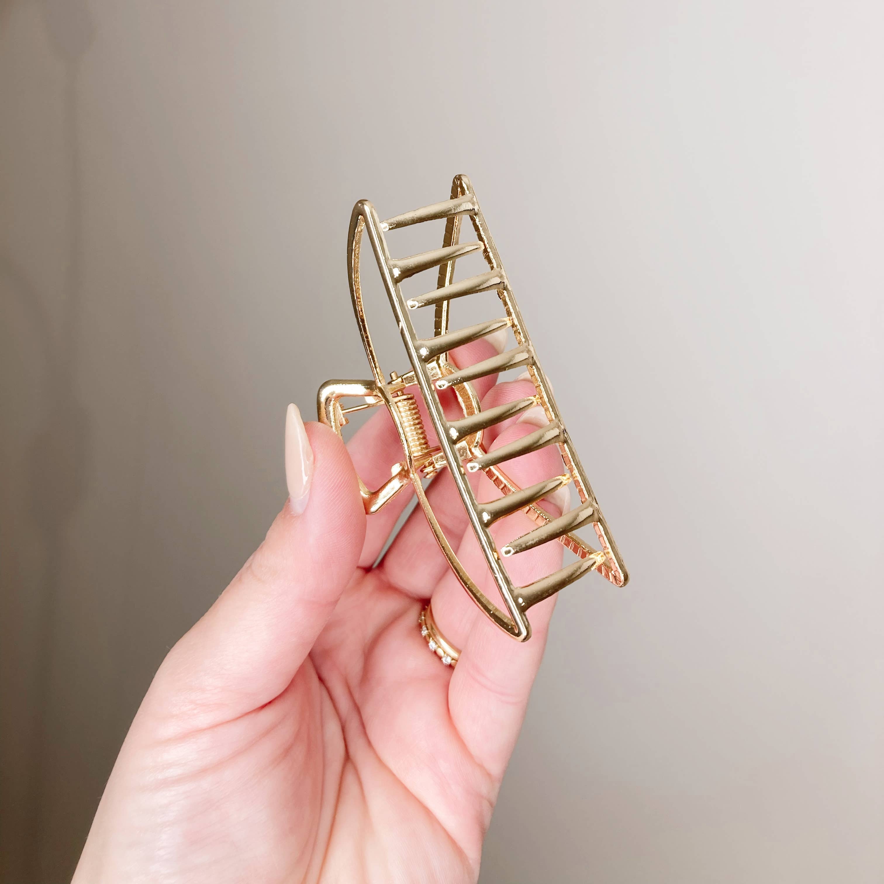Metal Moon Claw Clip Rose Gold