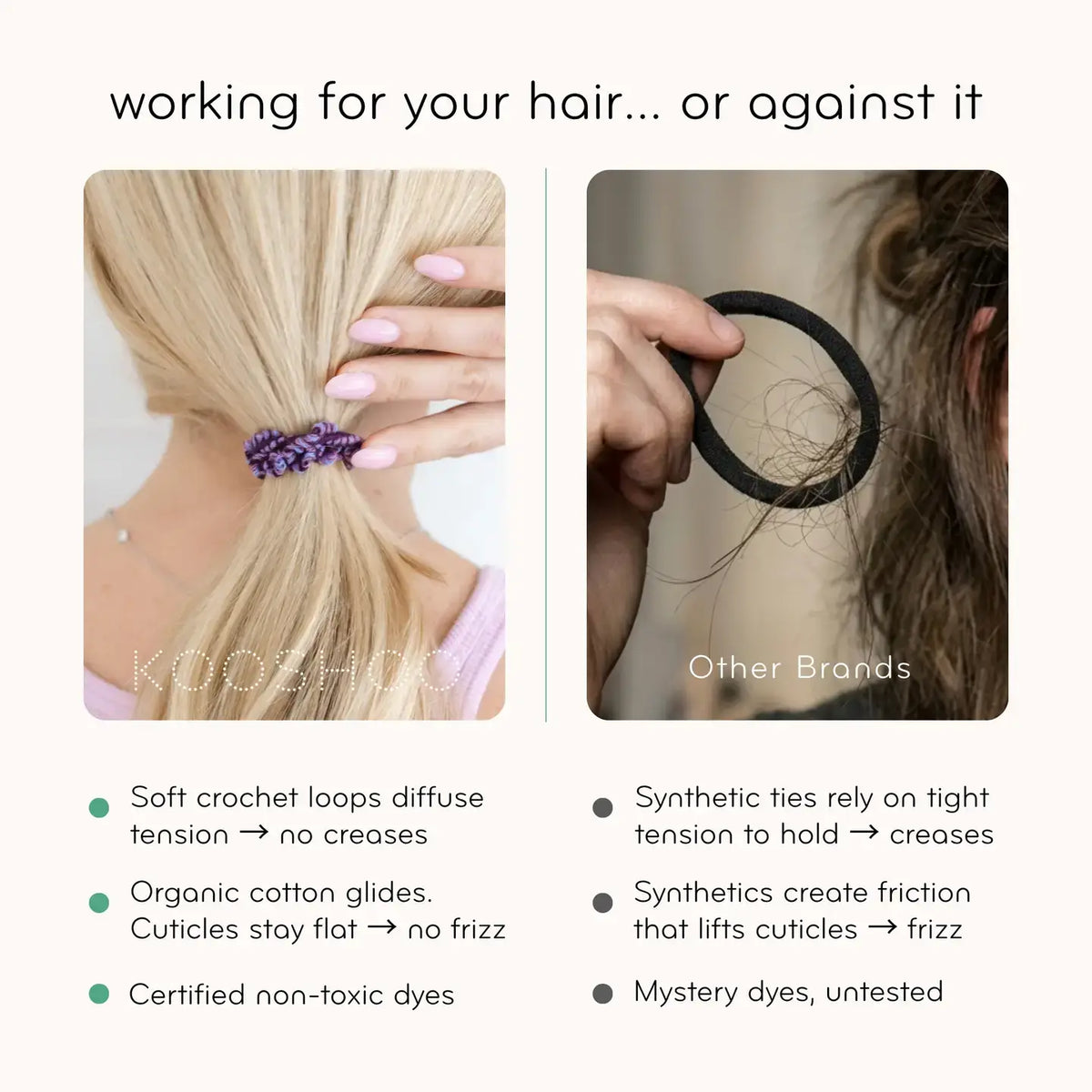 Crochet Hair Ties | Purple Frost