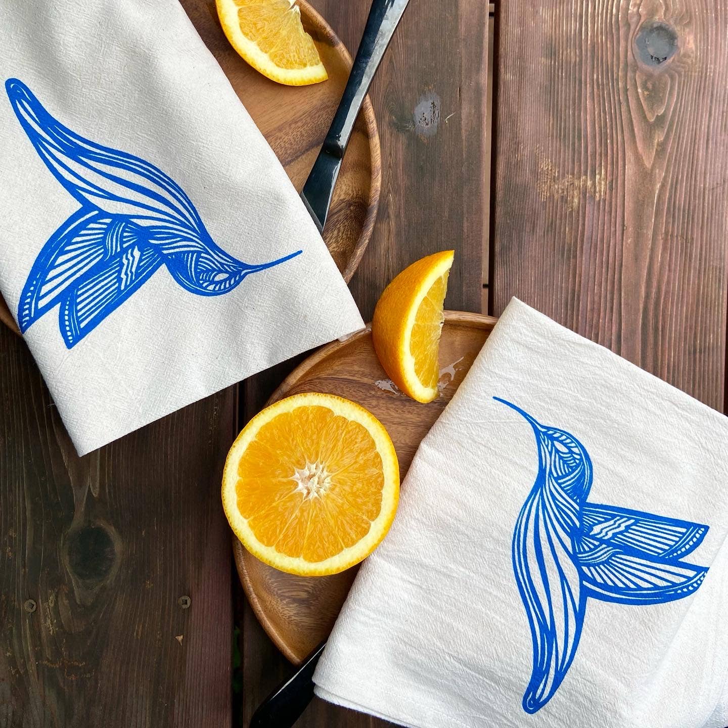 HAVYN Napkin Set Blue Hummingbird
