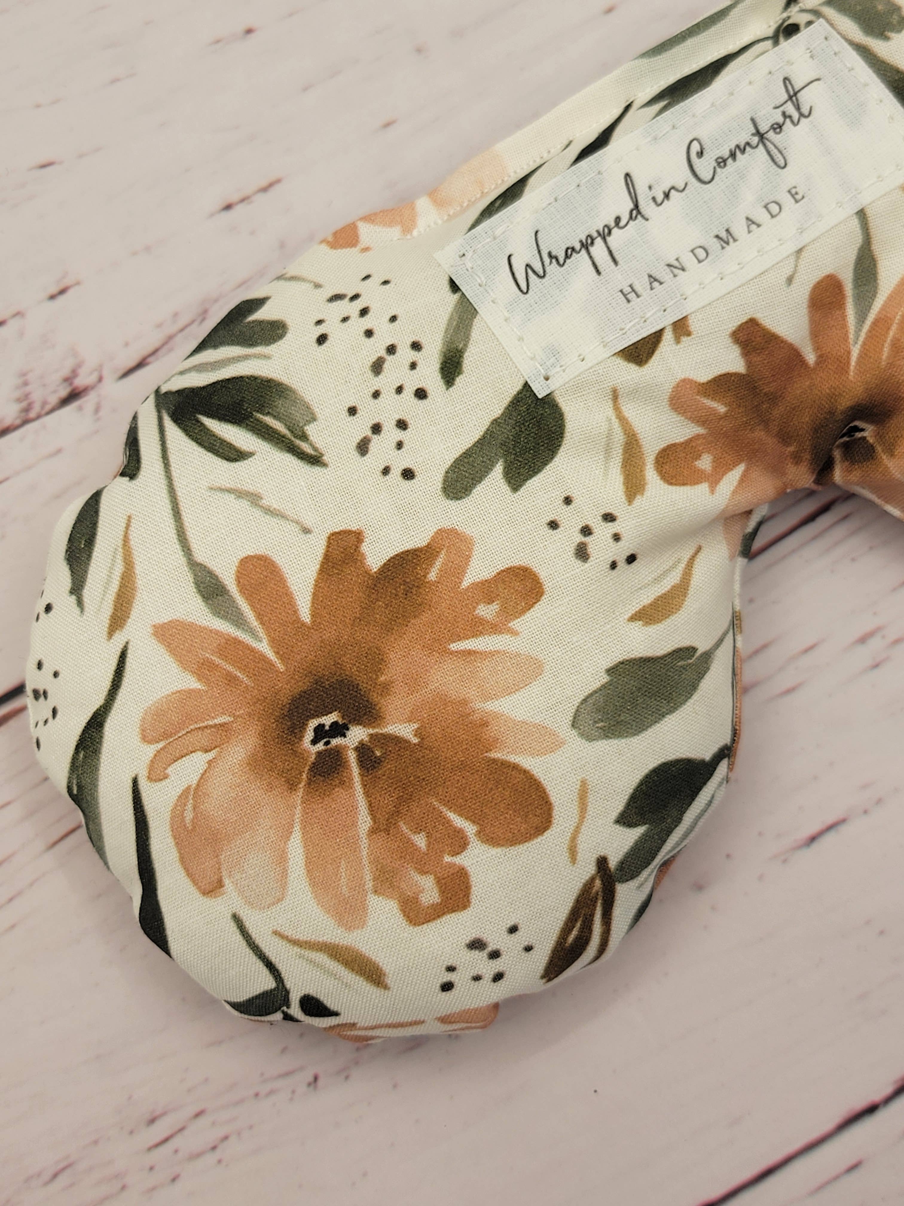 Organic Cotton Eye Pillow Floral Cream