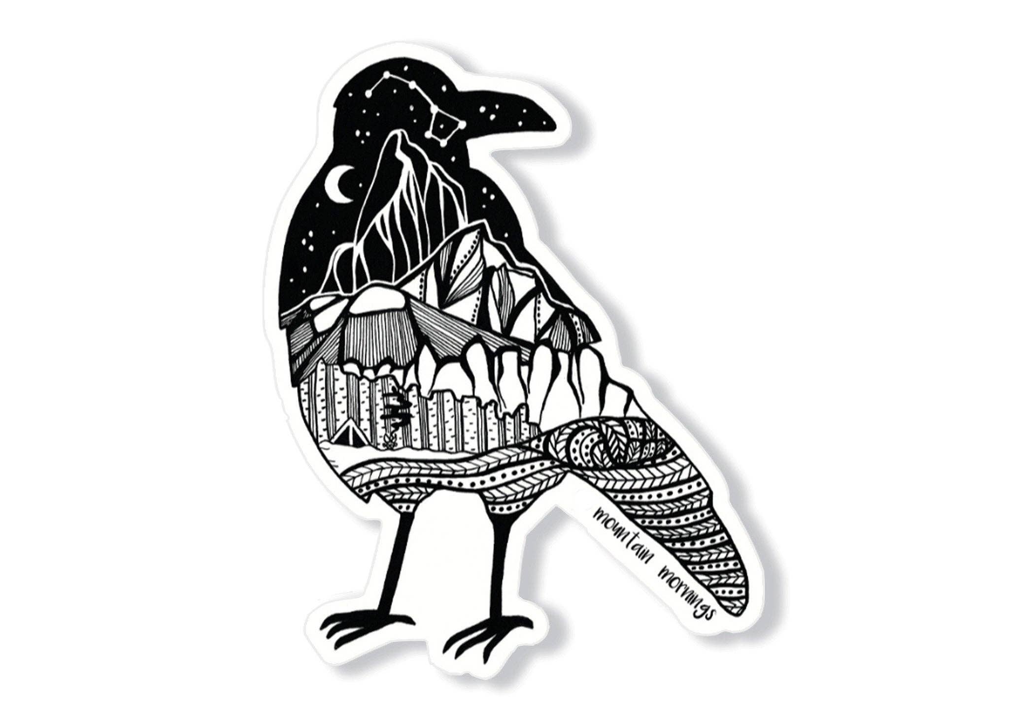 Crow Art Sticker