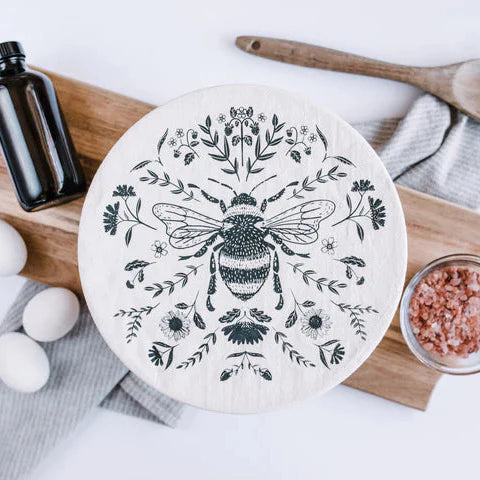 Cloth Bowl Cover Large - Bumble Bee