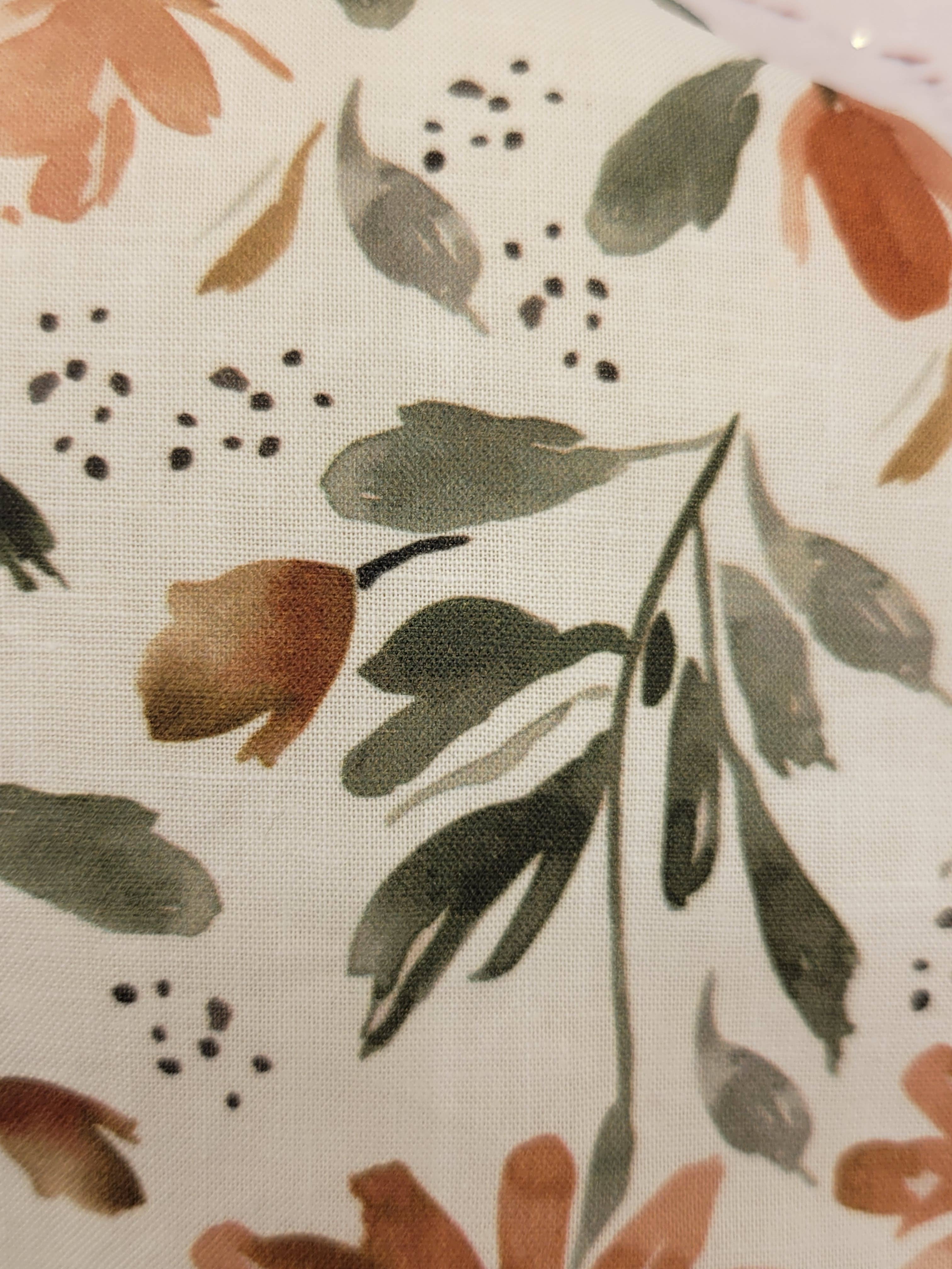 Organic Cotton Eye Pillow Floral Cream