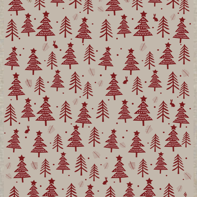 Linen Tea Towel Holiday Forest | 100% Linen