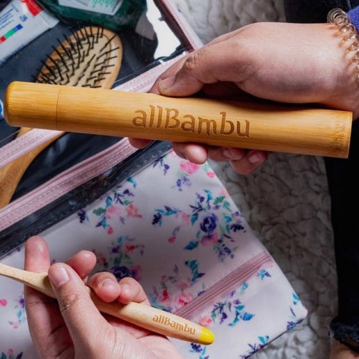 Bamboo Travel Toothbrush Case