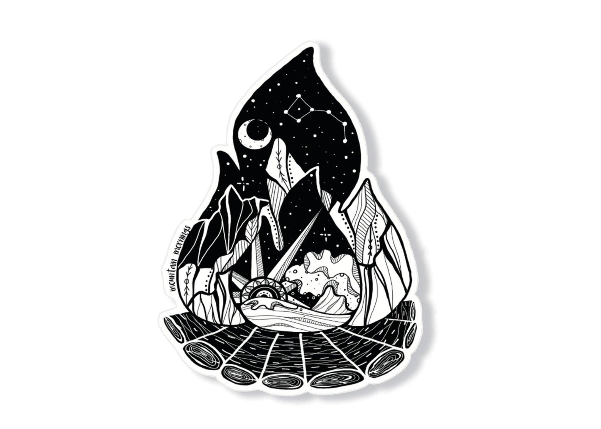 Campfire Art Sticker