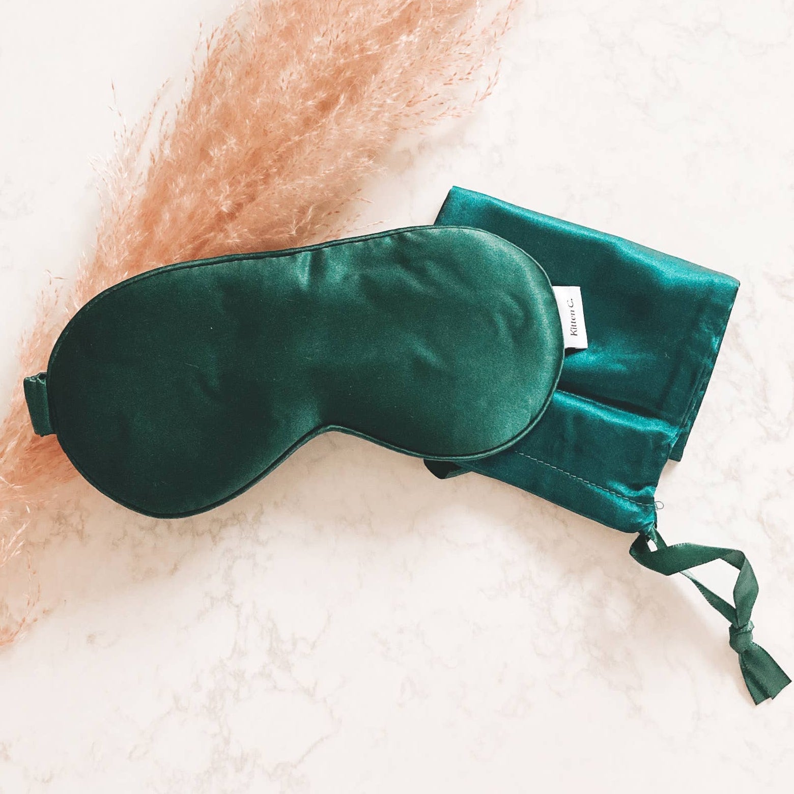 Sleep Mask 100% Organic Silk Teal