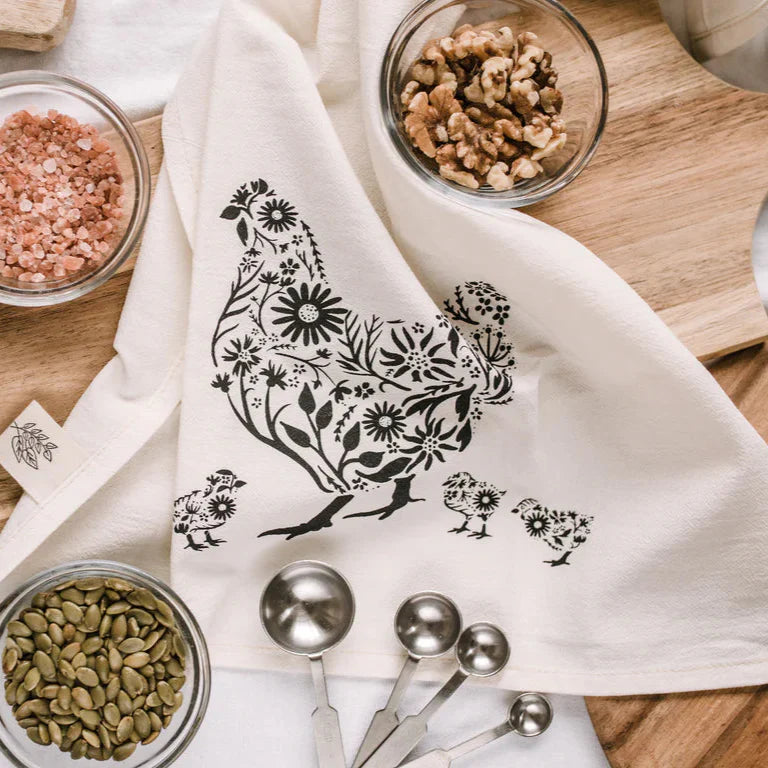 Organic Tea Towel - Chicken *Limited Edition