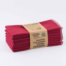 Cheeks Ahoy Unpaper Towels Organic Raspberry