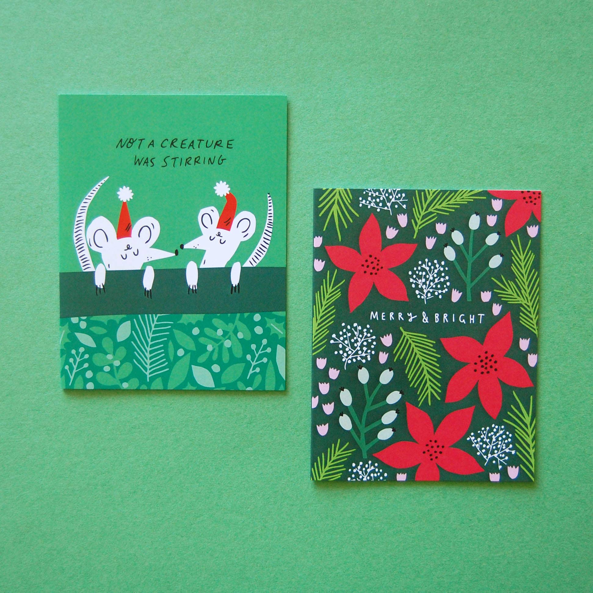 Poinsettias Holiday Card