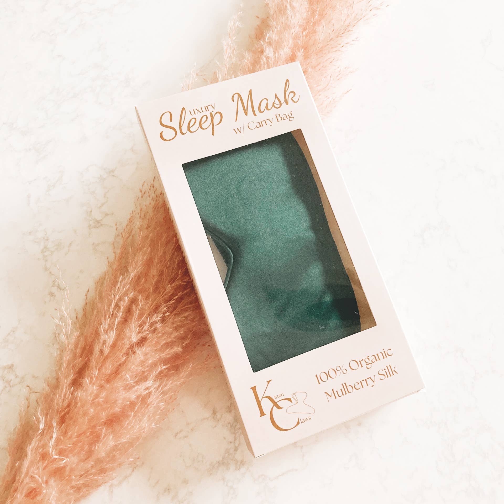 Sleep Mask 100% Organic Silk Teal