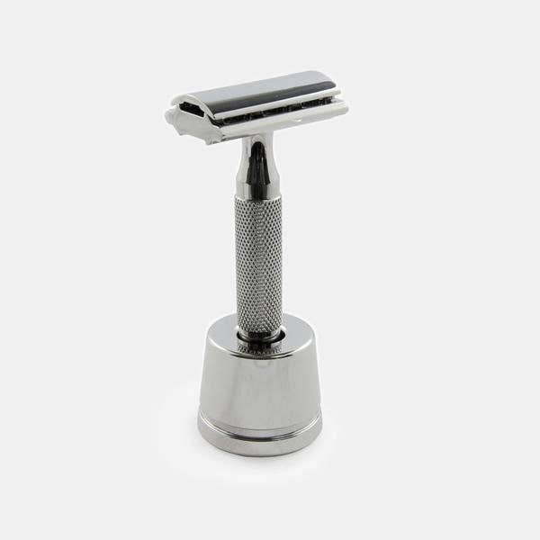 Inkwell Razor Stand | Gunmetal Chrome