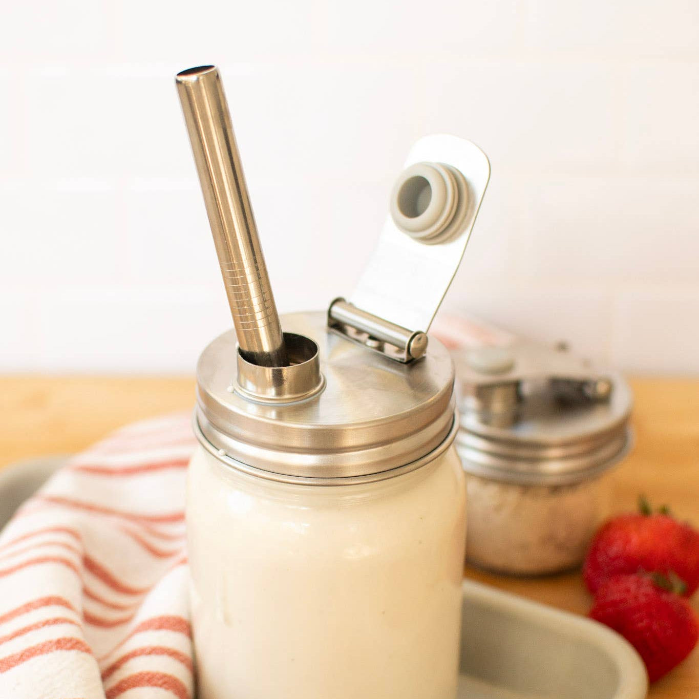 Stainless Steel Mason Jar Pour Top REG