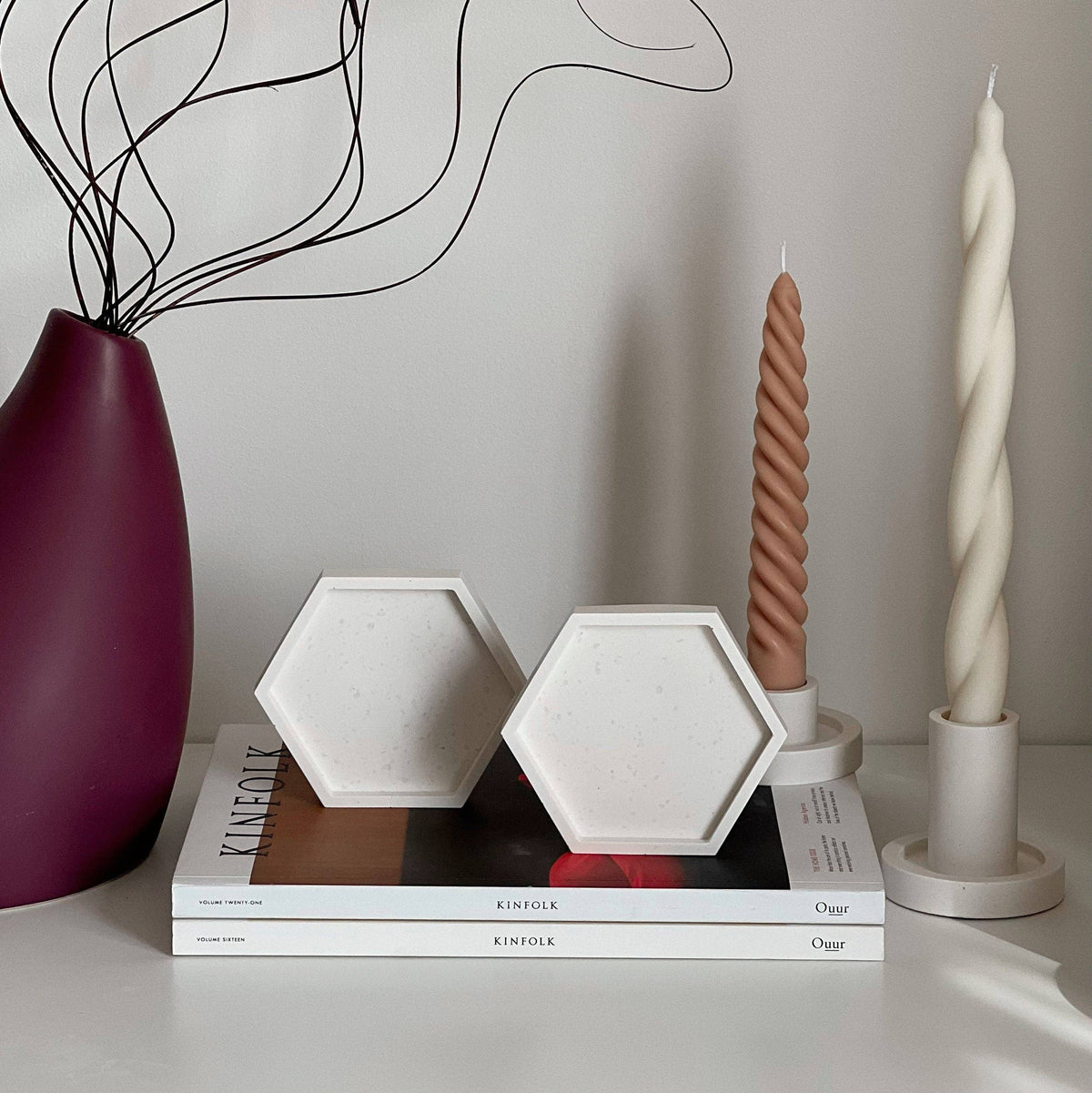 Hexagon Trinket Tray | Cream