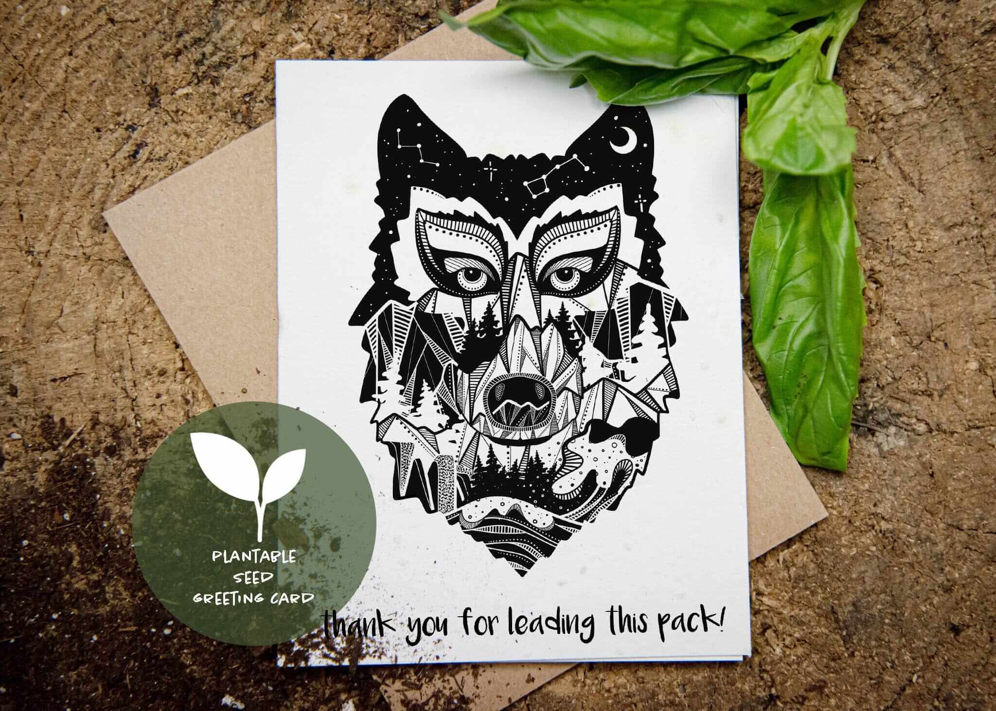 Plantable Basil Seed Card | Thank You For Leading This Pack