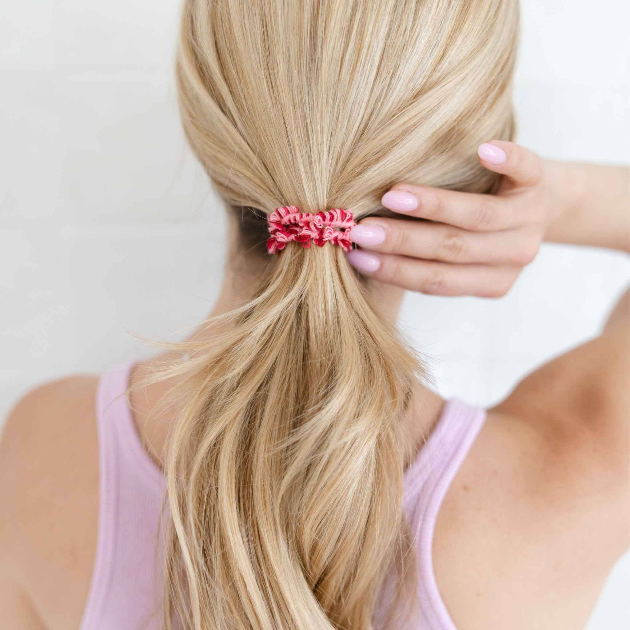 Crochet Hair Ties Hot Jam Pink