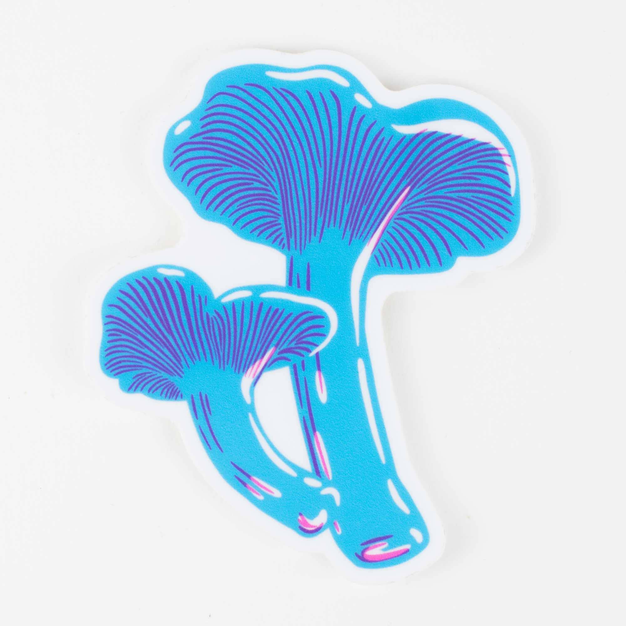 Blue Chanterelle Mushroom Sticker