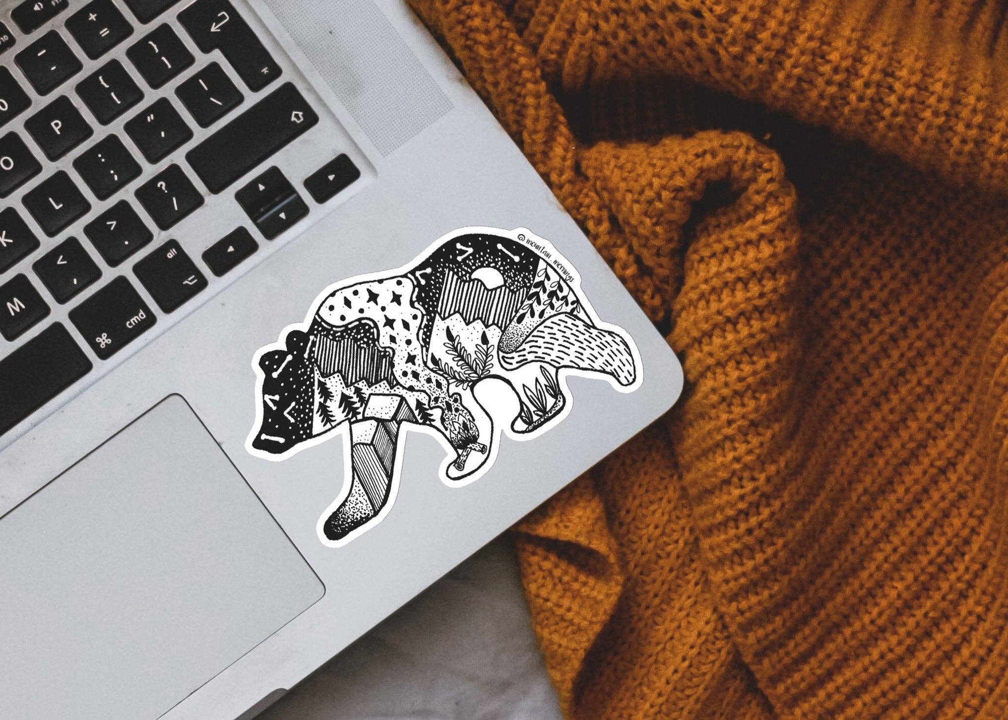 Roaming Bear Art Sticker