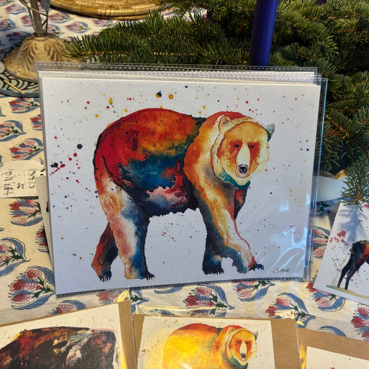 Bear Watercolor Greeting Card