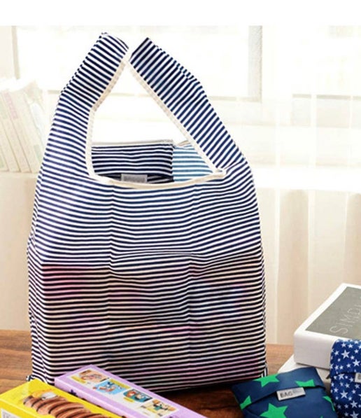 Reusable Bag - Navy-green Stars
