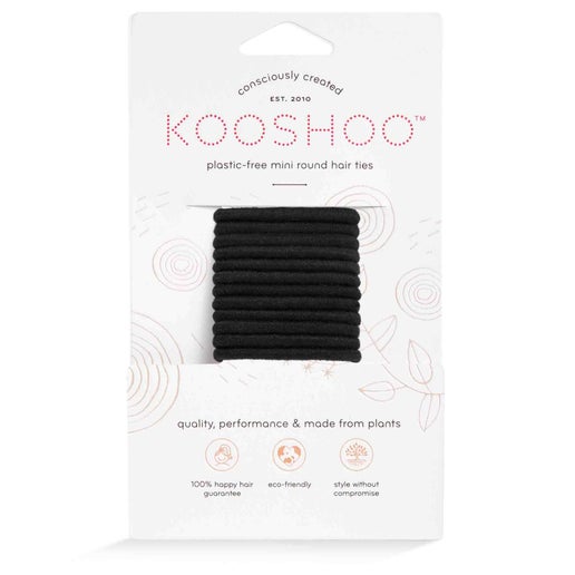 KOOSHOO Hair Ties - Mini 12-pack Black