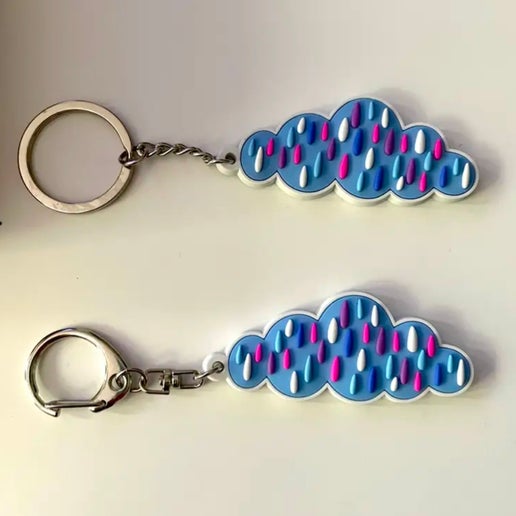 Rain Cloud Keychain