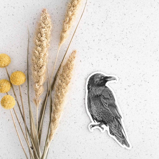 Pen On Paper - Raven Magnet