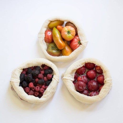 Produce Bags Set of 3 - Cream