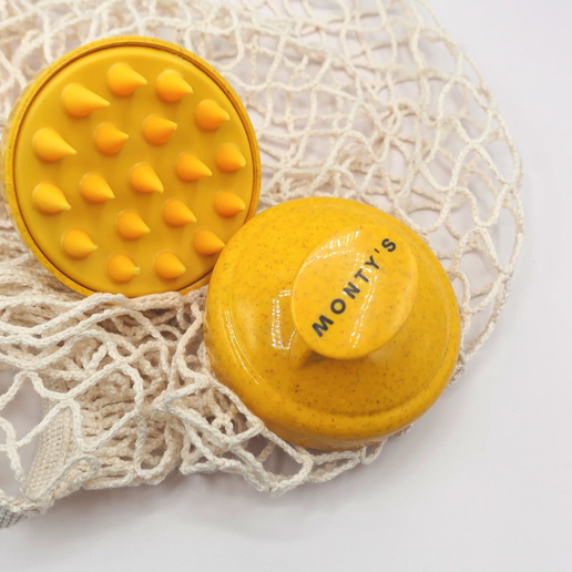 Monty's Wheat Straw + Silicone Pet Grooming Brush
