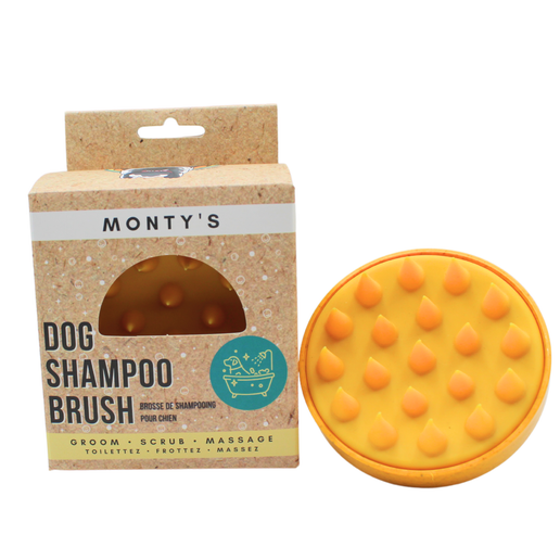 Monty's Wheat Straw + Silicone Pet Grooming Brush