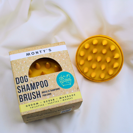 Monty's Wheat Straw + Silicone Pet Grooming Brush