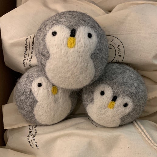 Wool Dryer Ball Set - Penguins