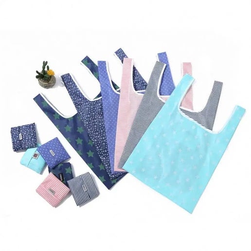 Reusable Bag - Navy-green Stars