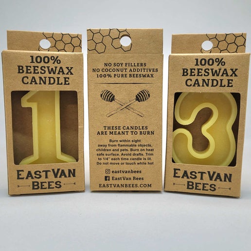 Beeswax #5 Birthday Candles