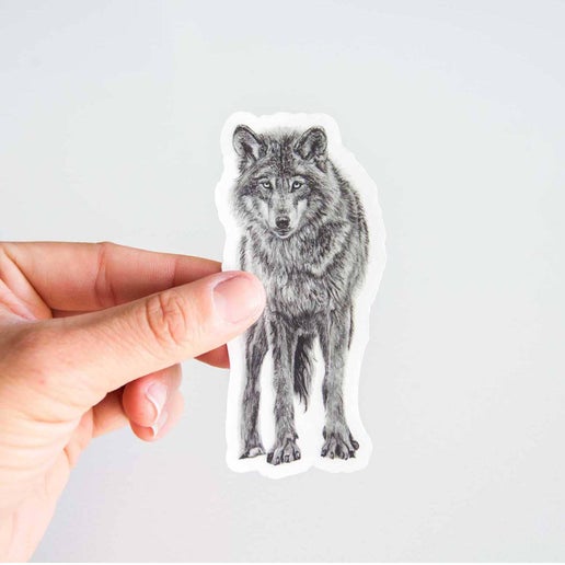 Pen On Paper - Wolf Sticker