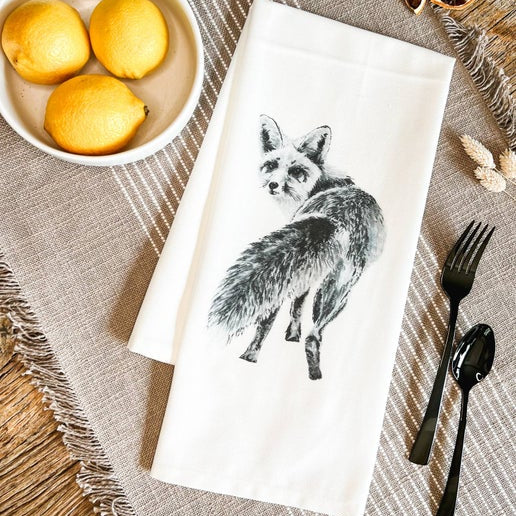 Pen On Paper - Fox Tea Towel