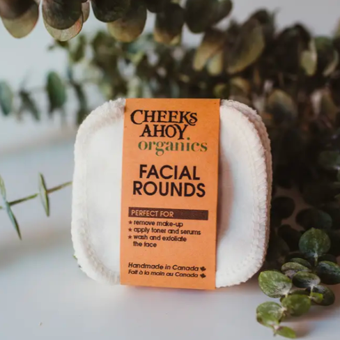 Cheeks Ahoy Facial Rounds Organic - White