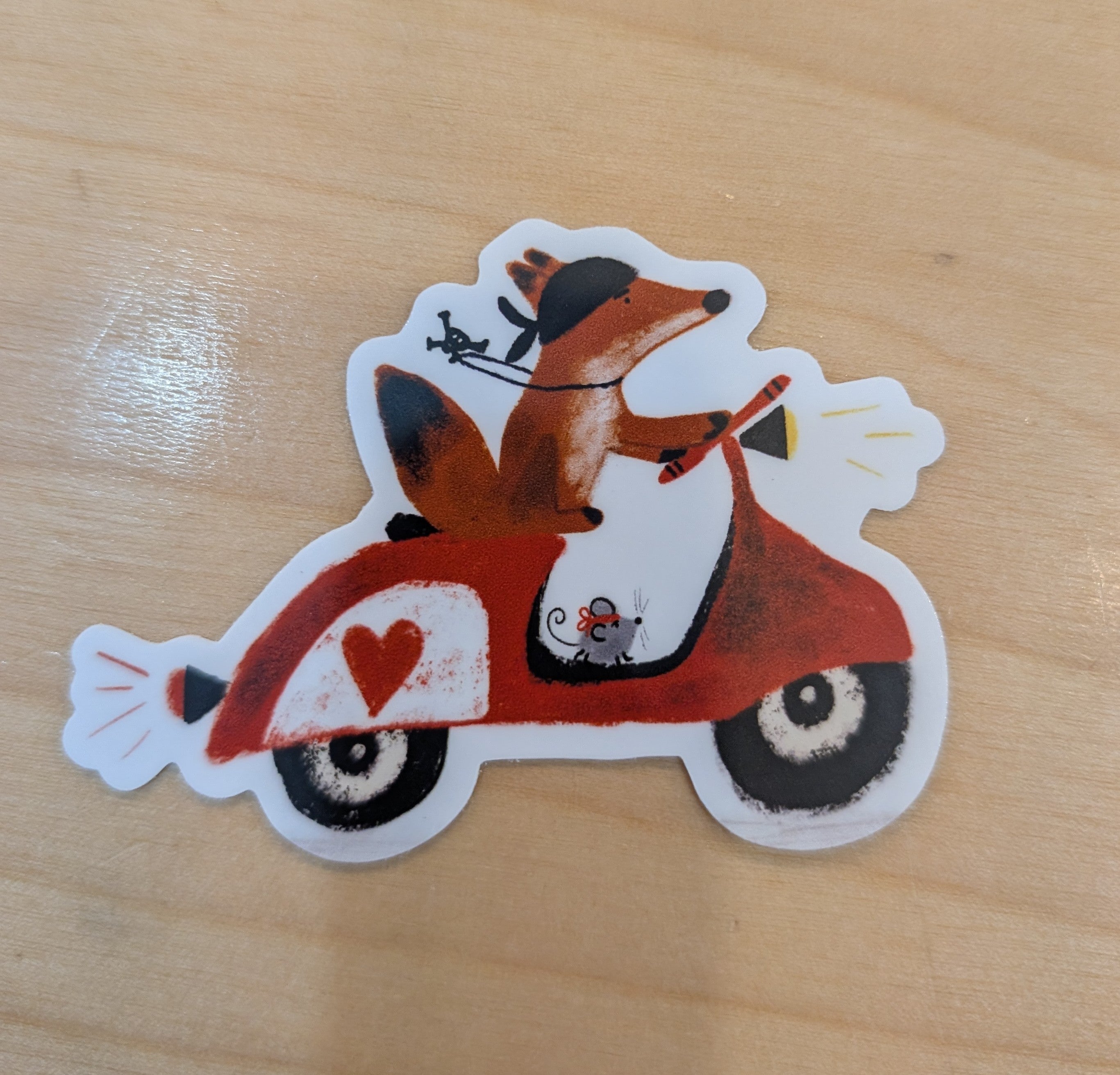 Sophie Mutlu Art - Biking Fox Sticker