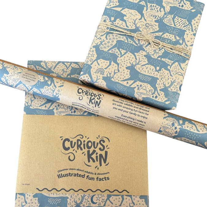 Mountain Elk Recycled Kraft Wrapping Paper