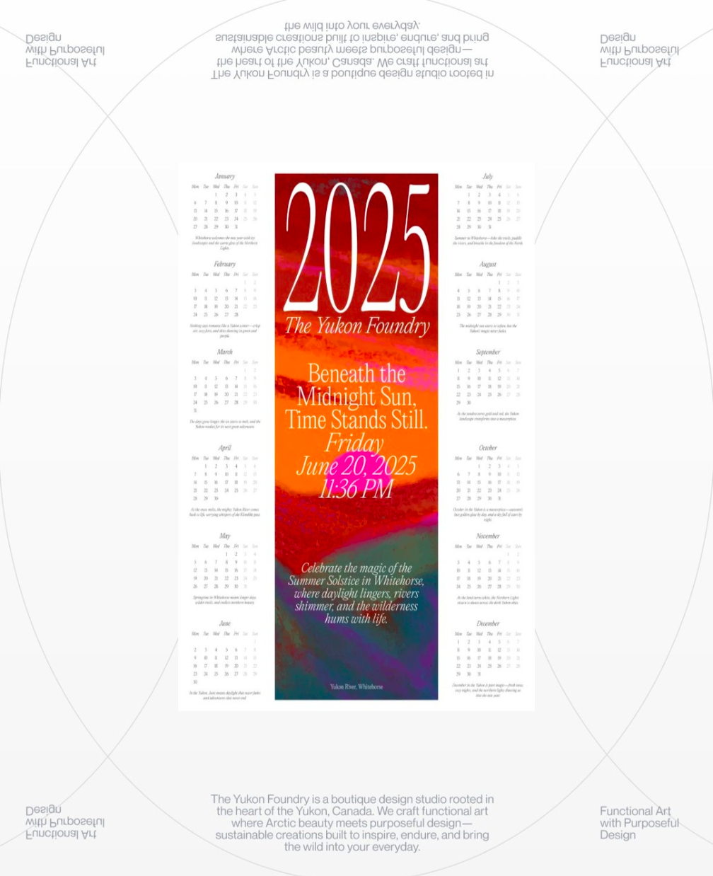 Yukon Foundry Calendar Poster 2025