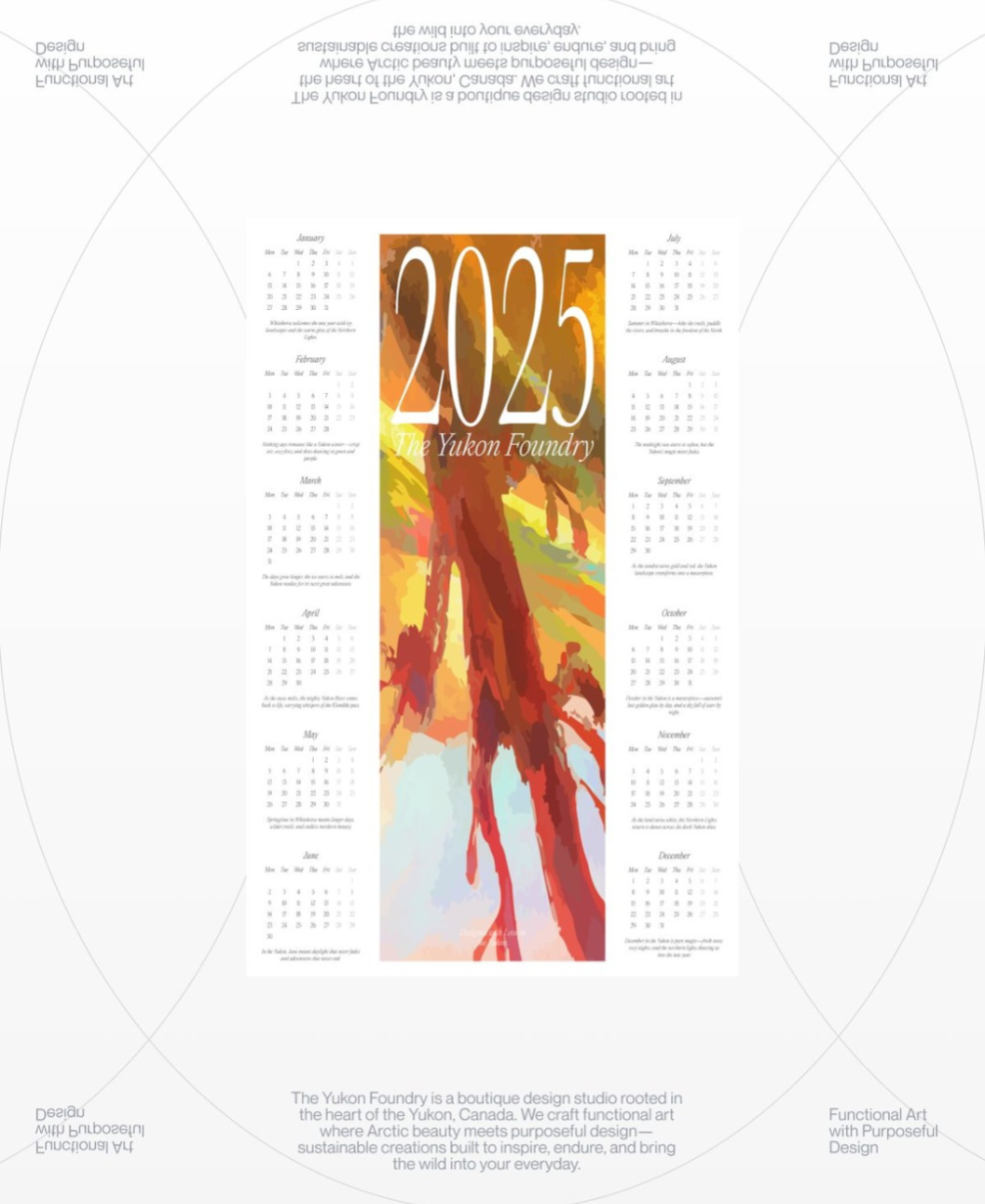 Yukon Foundry Calendar Poster 2025
