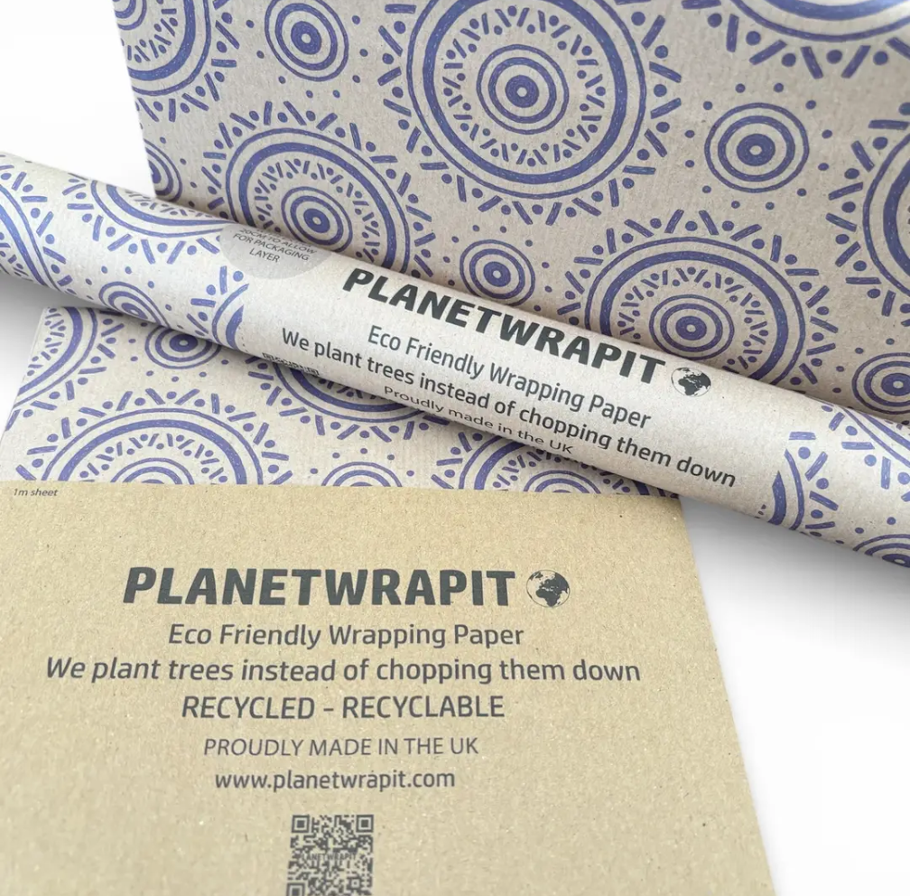 Mandala Recycled Kraft Wrapping Paper