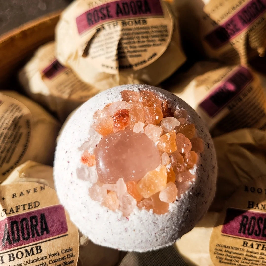 Crystal Bath Bombs - Rose Adora