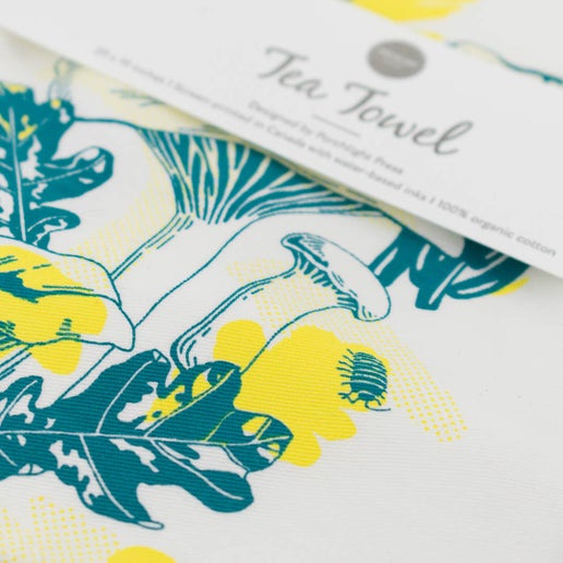 Chanterelle Mushroom Tea Towel