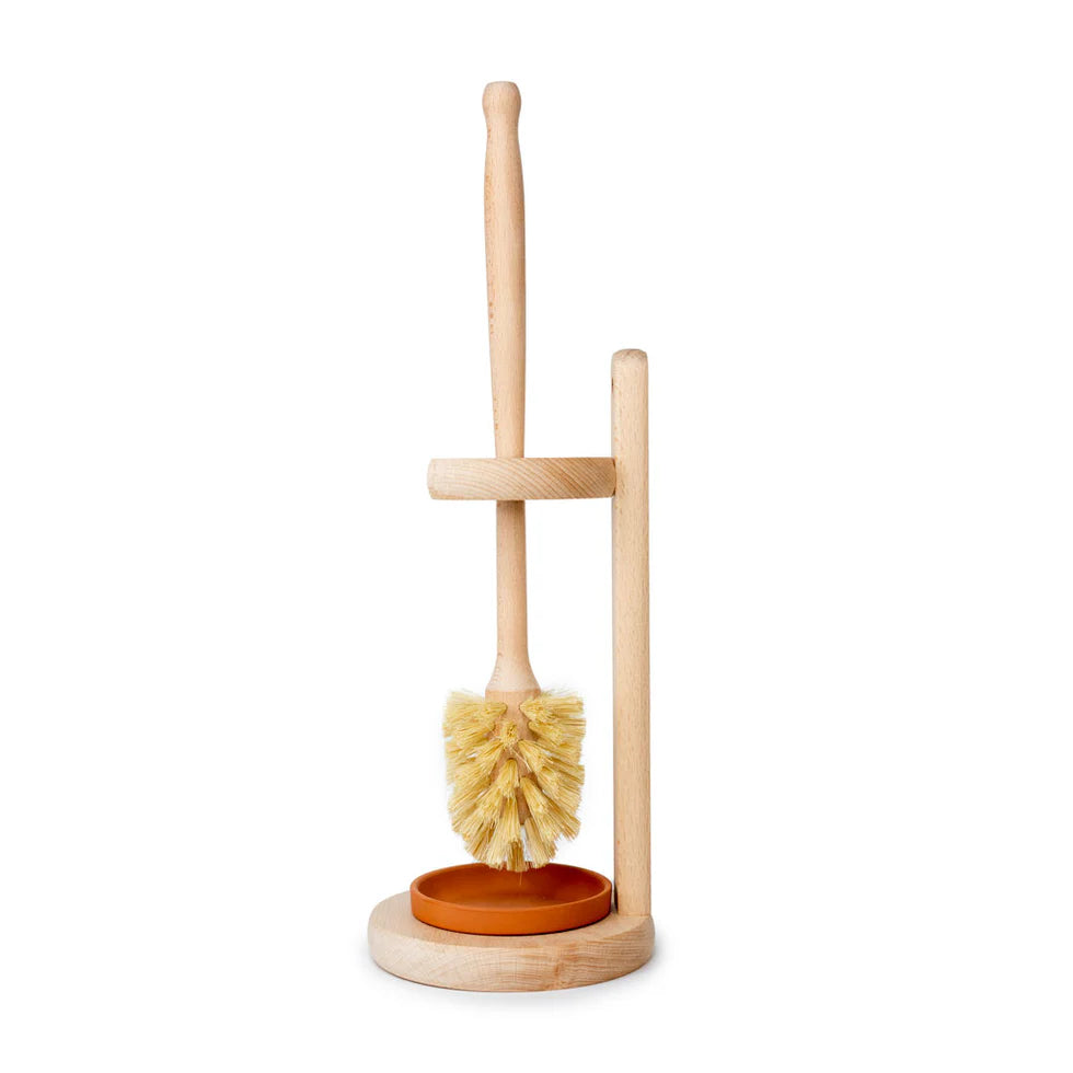 Wooden Toilet Brush & Stand