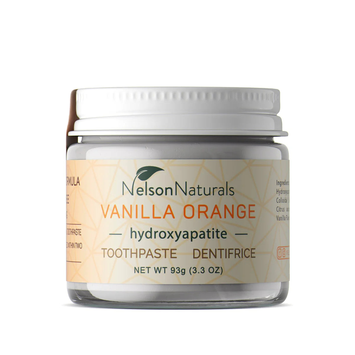 Nelson Naturals Toothpaste Vanilla Orange