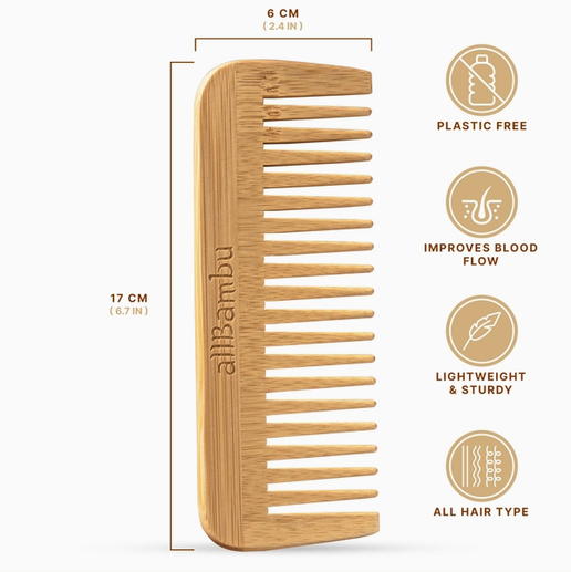 Bamboo Comb - Wide Tooth